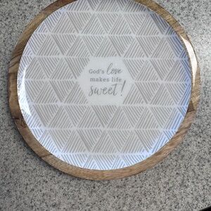 4 Mary & Martha Acts 2:46 God’s Love Makes Life Sweet Wooden Plates